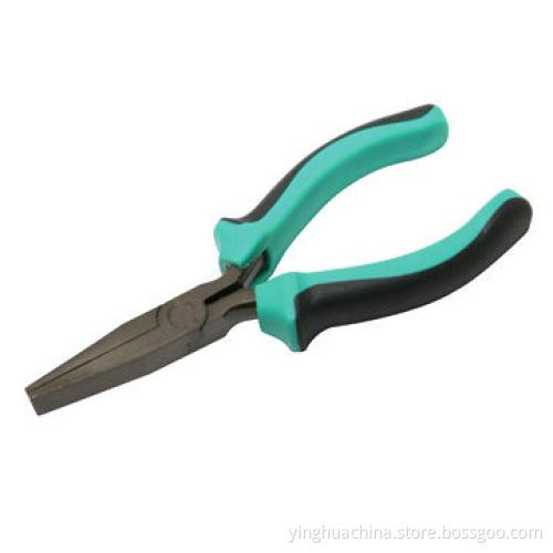 Flat Nose Pliers, OAL 150mm, Non-slip TPR Handles for Electronic and Precision Field 754